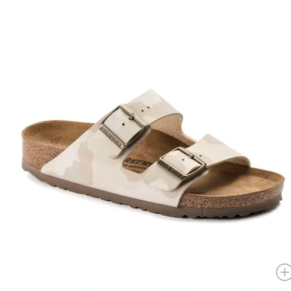 Birkenstock Arizona Birko-Flor Sandals in Desert Soil Camo Sand Size 38 - Picture 4 of 10